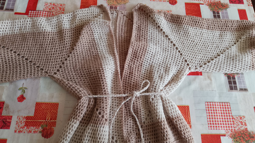 Cofee and cream long cardigan