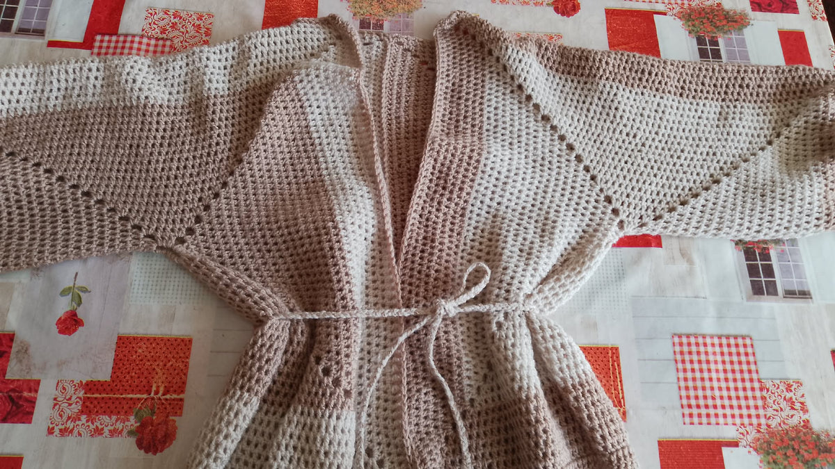 Cofee and cream long cardigan