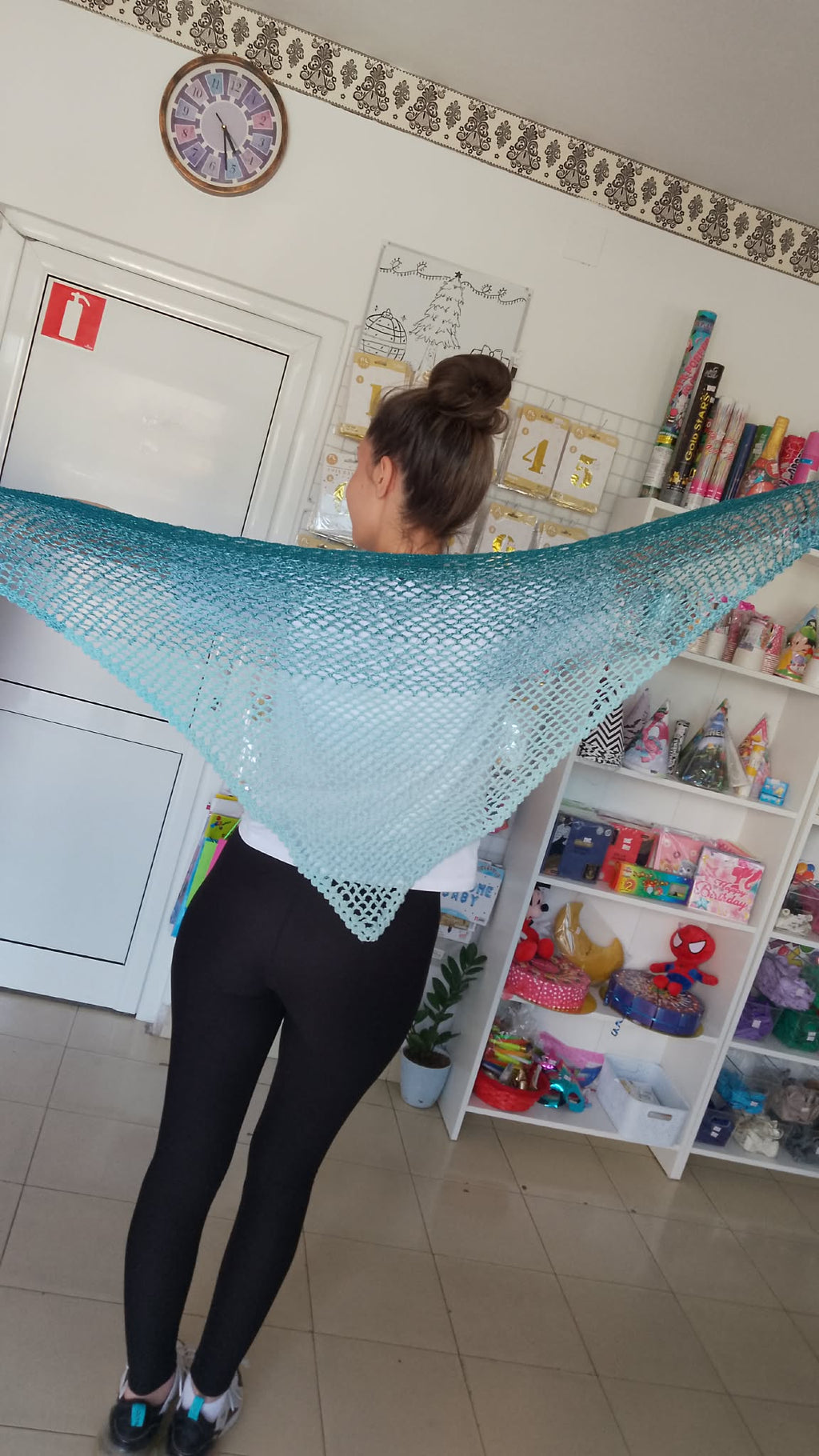 Blue ombre shawl