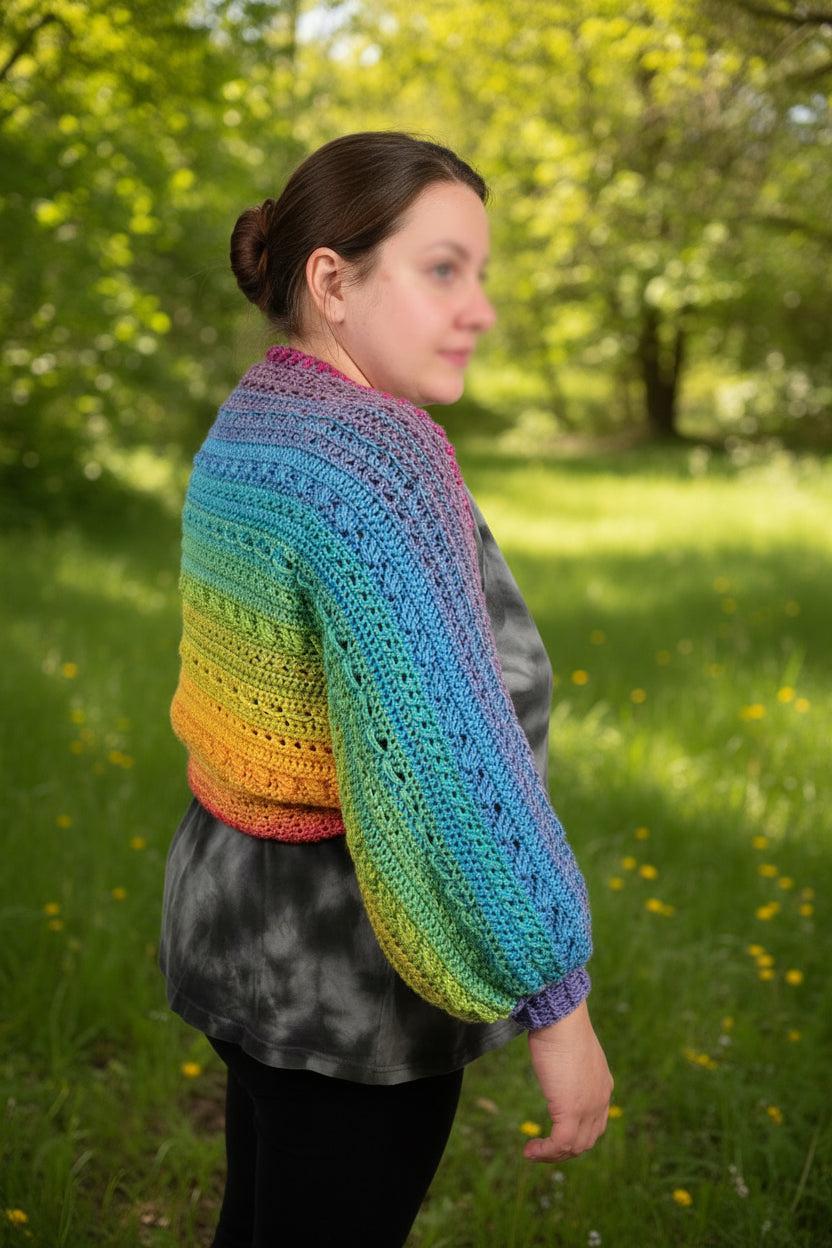 Rainbow cacoon cardigan