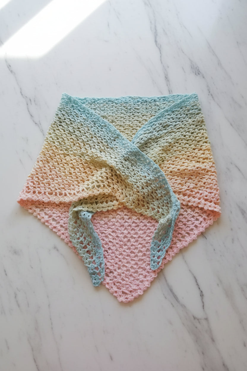 Varigated cotton shawl